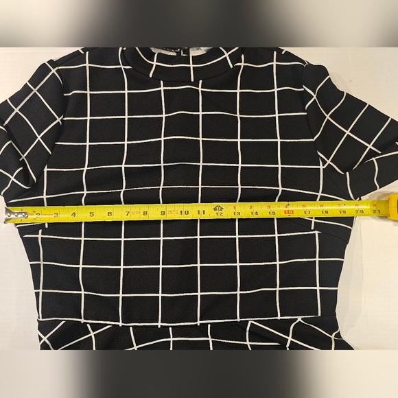 [Floerns] Women's Fit and Flare Plaid High Neck Long Sleeve Midi 《XXL》 - Picture 11 of 16